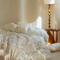 ราคา S ~ French Tribute Satin Long Velvet Cotton All-Cotton สี่ชิ้น ผ้าปูที่นอนผ้าปูที่นอนปักปักและฤดูหน (26283697629)