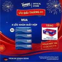 ราคา [COMBO OF 4 LOTS] Tempo Premium Unscented Tempo กล่องทิชชู่และไม้ Apple 4 ชั้นที่ทนทาน (27704648057)
