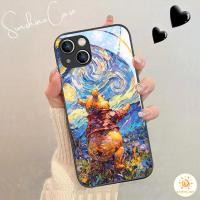 ราคา COD เคสไอโฟน13 ลายการ์ตูนหมีน่ารัก จิตรกรรม ใช้กับiPhone11 12 13 14 15 16 Pro PROMAX 6/7/8PLUS X/XR/XS/SE2020 กระจกแข็ง (29083797171)