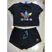 ราคา ชุดเซต เสื้อเอวลอย กางเกงขาสั้น Adidas แท้ (7790467242)