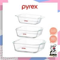 ราคา Pyrex / Bakeware แก้วทนความร้อน จานสี่เหลี่ยม / 580ml, 1.2L (27691185007)
