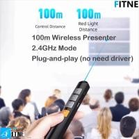 ราคา FITNE PPT Laser Flip Pen, Red Light Hyperlink Wireless Presentation Clicker, สบาย Grip สีดํา ABS 2.4GHz Laser Pointer สํานักงานการสอน (48801976103)