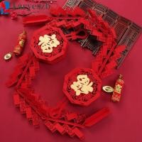 ราคา LACYESZB จี้ประทัดไม่ทอพร้อมตัวละครมงคลจี้ Fuzi กลวงในครัวเรือนสามมิติสีแดงปิดทองตัวอักษรจีนตกแต่งในร่มร้านอาหาร (55254103899)