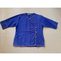 ราคา เสื้อผ้าฝ้าย เสื้อหม้อห้อม งานป้ายน้ำทิพย์หม้อห้อม สภาพใหม่ สีไม่เฟด (25703706936)
