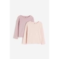 ราคา H&M(เอชแอนด์เอ็ม) เสื้อกล้ามกุ๊นขอบพิคอต แพ็ค 2 ชิ้น เด็กผู้หญิง 1191613_1 (22780564156)