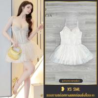 ราคา ❥ XS-L เดรสปาร์ตี้ งานป้าย PATRICIA มินิเดรส เดรสเซ็กซี่ เดรสงานป้าย เดรสสายเดี่ยว เดรสลูกไม้ (42213973579)