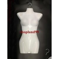 ราคา หุ่นซีก หุ่นผู้หญิง หุ่นขายเสื้อ หุ่นโชว์เสื้อผ้า หุ่นราคาถูก หุ่นโชว์ชุด หุ่นแขวน สีขาวพร้อมตะขอ รหัสMC063 (7495333562)