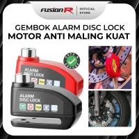 ราคา Fusion R Alarm Anti-Theft Disc Motorcycle Padlock Alarm Disc Lock Strong Steel Brake Lock (53351277906)