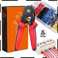 ราคา คีมย้ำหางปลา คีมย้ำคอร์ดเอ็นคีมจีบ สายไฟคีมกดจีบ ชุดต่อสายไฟ + เครื่องย้ำ หัวย้ำสายไฟ ย้ำหางปลา (26471311923)