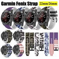 ราคา สายนาฬิกา Garmin Fenix 6 / 6X Strap / fenix 6x สาย / Fenix 5plus / Forerunner 945 /Fenix 5X / 5X plus / Fenix 6X plus Silicone band Straps สาย fenix 6x pro fenix 5 สาย (7544375215)
