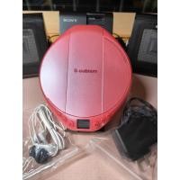 ราคา Sony S-cubism AC-P02PK เครื่องเล่นซีดีพกพาสีแดง | หูฟังและหัวชาร์จของแท้ | การเล่นหลังเร็ว (57152286559)