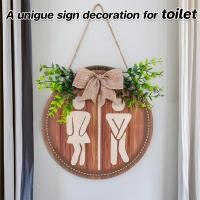 ราคา ﻿ COD ป้ายห้องน้ำ ไม้ ป้ายไม้แขวนประตูห้องน้ำ ป้ายชายหญิง สำหรับตกแต่ง สไตล์คันทรี่ สไตล์วินเทจ ป้ายห้องน้ำ (41668547881)