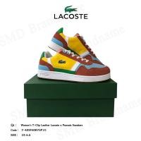 ราคา Lacoste รองเท้าผ้าใบ รุ่น Women's T-Clip Leather Lacoste x Peanuts Sneakers Code: 7-42SFA0075P1G (18282866450)