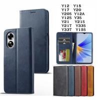 ราคา 015.เคสฝาพับหนัง เคสมีแม่เหล สำหรับ VIVO - Y12 Y15 Y17 Y20 Y20S Y12A Y12S Y3S Y21 Y21S Y21T Y33S Y33T Y15S เคสเปิดปิด (18392171824)