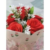 ราคา ช่อดอกกุหลาบสีแดง 7 ดอก พร้อมช่อแซม (14549505086)