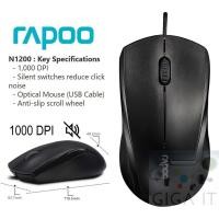 ราคา Rapoo N1200 USB Cable Optical Mouse (Black) ประกันศูนย์ฯ 2 ปี (27716243641)