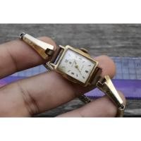 ราคา นาฬิกา Vintage มือสองญี่ปุ่น Seiko S Mark 14K Gold Filled ผู้หญิง ระบบ Quartz ทรง4เหลี่ยม 18มม ของแท้ (27057967527)