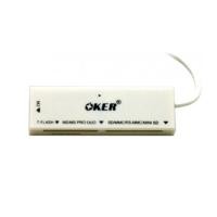 ราคา OKER Card Reader USB 2.0 ตัวอ่านการ์ด C-09 (White)#252 (520792710)