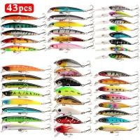 ราคา Minnow Lure Set ชุดเหยื่อปลอมคุณภาพดี สำหรับตกปลา (47151930153)