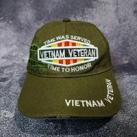ราคา HIJAU Digidegu หมวกเวียดนาม Veteran - สีเขียวทหาร - งานปักเต็ม (49753998038)