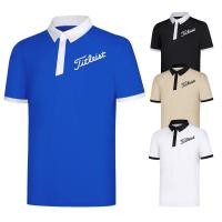 ราคา [Titleist] Golf Mens Summer Short-Drying Wicking Sports Breathable T24001 Stretch Outdoor Fashion Mens Jersey (42527106080)