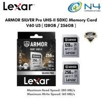 ราคา Lexar 128GB ARMOR SILVER Pro UHS-II SDXC การ์ดหน่วยความจํา C10 U3 V60 6K UHD Video สูงสุด 280 เมกะไบต์/วินาทีอ่าน 120 เมกะไบต์/วินาทีเขียน (26183785099)