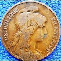 ราคา เหรียญ​ฝรั่งเศส​อายุ​100​กว่า​ปี​ France, 10 Centimes, #​2767T, ใช้แล้ว (17993071347)