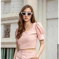 ราคา weerin Daina Top เสื้อแขนตุ๊กตา เสื้อครอป แขนพอง สีขาว (6229063732)