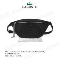 ราคา Lacoste กระเป๋าคาดอกผู้หญิง รุ่น Lacoste Croco Crew Black Leather Crocodile Printed Waist Bag Code: NF3064NL 000 (14380144554)