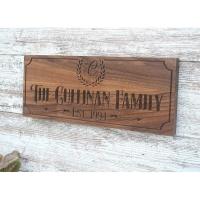 ราคา WoodSign MarthaFox Custom แกะสลักชื่อครอบครัวส่วนบุคคล Plaque Rustic งานแต่งงานป้ายแกะสลักชื่อป้าย Benchmark ป้าย Walnut (24247829243)