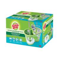 ราคา Scotch-Brite สก๊อตช์-ไบรต์ ถังปั่นรุ่นดูโอ้ววอช พร้อมชุดไม้ถูพื้นไมโครไฟเบอร์ ECO DUAL WASH SPIN MOP BUCKET (10811096759)