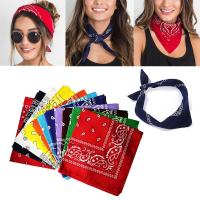 ราคา ผ้าเช็ดหน้า ผ้าโพกหัววินเทจ ขนาด 55x55 cm มี 5 สี ลายลูกน้ำ paisley ใช้โพกหัวผูกผมชิคๆ (29900726326)