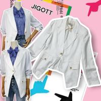 ราคา JIGOTT blazer สี off white ผ้า rayon ผสม cotton (27950961875)