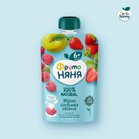 ราคา FrutoNanny Puree | เพียวเร่เด็ก 100% ธรรมชาติ ราสป์ สตรอว์เบอร์รี่ แอปเปิ้ล ไม่มีน้ำตาล (29633789335)