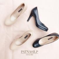 ราคา รองเท้าคัชชูส้นสูง 4 นิ้ว เสริมหน้า สีดำ นู้ด l 92158 92094 92218 (6296200918)