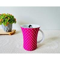 ราคา Snoopy & Lucy แก้วมัคใบใหญ่ ลายจุด สีชมพูบานเย็น ใหม่ (25615316986)