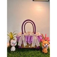 ราคา กระเป๋าสานงานแฮนด์เมด กระเป๋าสานผักตบชวา เป๋าสานกระจูด 6x8 นิ้ว (24530702265)