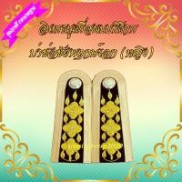 ราคา บ่าช่อชุดขาว อินทรธนูเครื่องแบบพิธีการ ช่อชัยพฤกษ์ มีดอก 3 ดอก ข้าราชการชั้นเอก ระดับ C5 - C6 ดิ้นอิตาลี (6702499653)