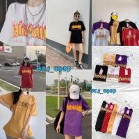 ราคา st.f_shopเสื้อOversize ลาย ไฟTHRASHER งานมาใหม่ บอกเลยงานจริง สวยมากๆ อก 44 ถึง 46 ยาว 28ผ้าคอตตอน (6549443316)