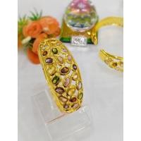 ราคา กำไลพลอยนพเก้า พลอยรวมพลอยสวยฉ่ำสุดๆ รอบวง 17-18cm ใส่ (14599860899)