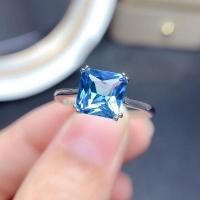 ราคา แหวนสีฟ้าลายบุษราคัมสำหรับผู้หญิง ออกแบบสวยงามพร้อมขายส่ง (53202715890)