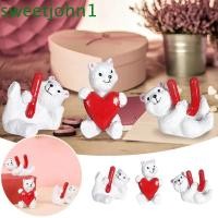 ราคา หวานจอห์น ตุ๊กตาหมีขั้วโลก,แฮนด์เมดโรแมนติกวันวาเลนไทน์รักหมีรูปปั้น,ตลกหรูหราน่ารักมินิเครื่องประดับหมีขาวเดสก์ท็อปตกแต่ง (57804441945)