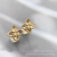 ราคา มาใหม่ของ Lerca AU750 18K ต่างหูโคลเวอร์สีเหลืองทองจริงคลาสสิกยอดนิยมขายร้อนเครื่องประดับ Fine สําหรับงานแต่งงานงานปาร์ตี้ (54352876136)