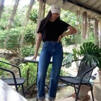 ราคา กางเกงยีนส์เอวสูง Wrangler ของแท้มือสอง⭐️ (3837320725)