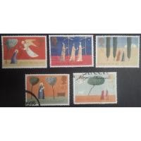 ราคา E47 แสตมป์อังกฤษใช้แล้ว ชุด Christmas Stamps ปี 1996 ใช้แล้ว สภาพตามรูป 5 ดวง ครบชุด (2785293920)