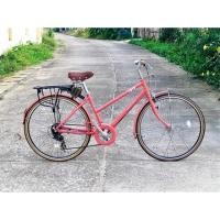 ราคา จักรยานแม่บ้าน เก่าญี่ปุ่น ยี่ห้อ Mark Rosa แท้ สีส้มพาสเทลคลาสสิค สวยๆ เฟรมอะลูมิเนียม (3739692406)