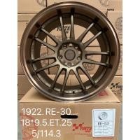 ราคา ล้อแม็กRE30 RE ขอบ18 18x9.5 ET+25 5รู114.3 ยี่ห้อ Yusta รุ่น RE-53 สวยงามแข็งแรงทนทาน สีน้ำตาลขอบเงา ราคาต่อ1วง (9813126700)
