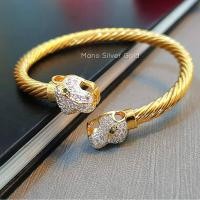 ราคา กำไล b11 ลายเสือ หนัก 1 บาท ทองแฟชั่น ไมครอน รุ่นบีบ แฟชั่น ทองชุบ (4281937700)