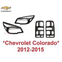 ราคา ครอบไฟหน้า ไฟท้าย สีดำด้าน CHEVROLET COLORADO RG Z71 2012 - 2015 ครอบไฟ เชฟโรเลต โคโลราโด้ ไฟหน้า ฝาครอบหน้า ครอบไฟท้าย (27778763563)