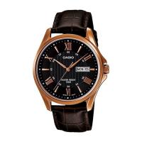 ราคา Casio Standard นาฬิกาข้อมือผู้ชาย สายหนัง รุ่น MTP-1384,MTP-1384L,MTP-1384L-1A - ตัวเรือนสีโรสโกลด์ สายสีน้ำตาล (828352884)